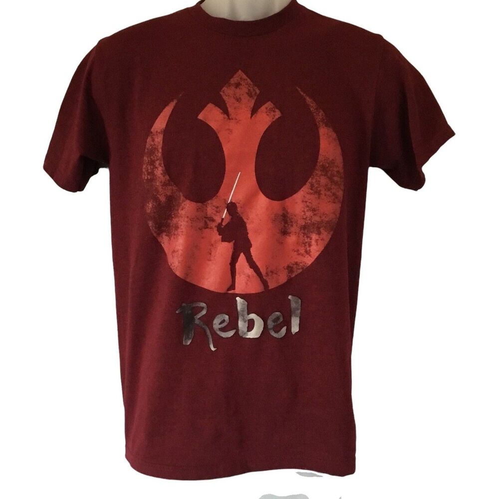 Star Wars Rebel Alliance Men’s Burgundy Short Sleeve Graphic T-Shirt. Size Small